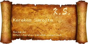 Kerekes Sarolta névjegykártya